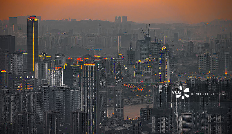 壹华里夜景公园 重庆图片素材