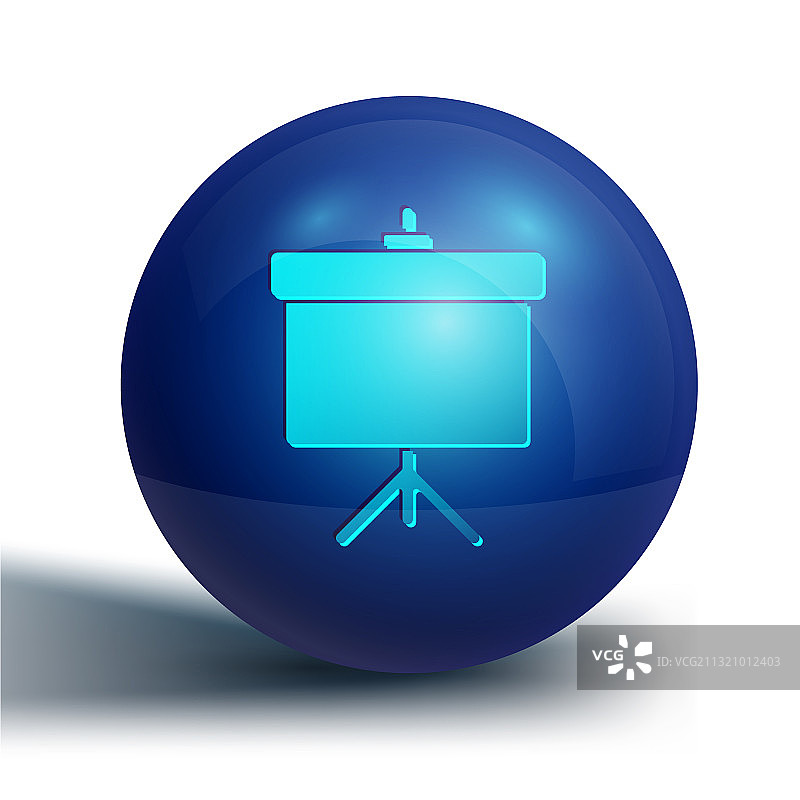 带有图表日程的蓝色演示板图片素材