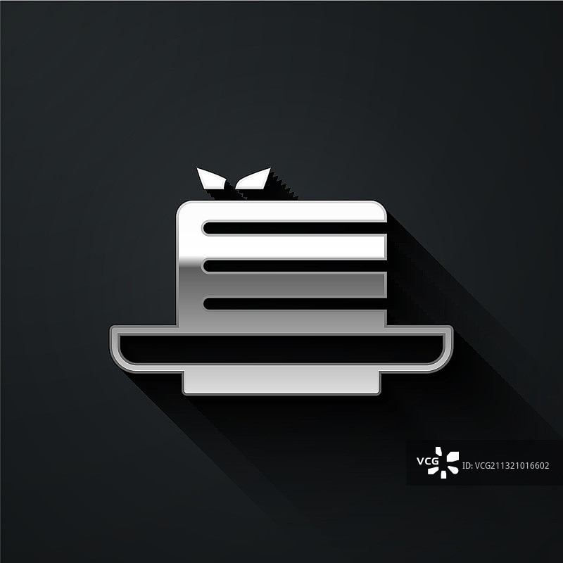 黑色背景上的银色蜂蜜蛋糕图标图片素材