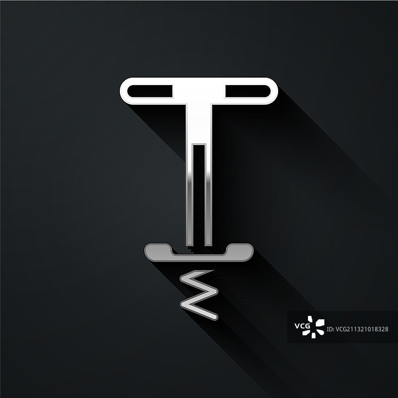 银色弹跳杆跳跃玩具图标图片素材