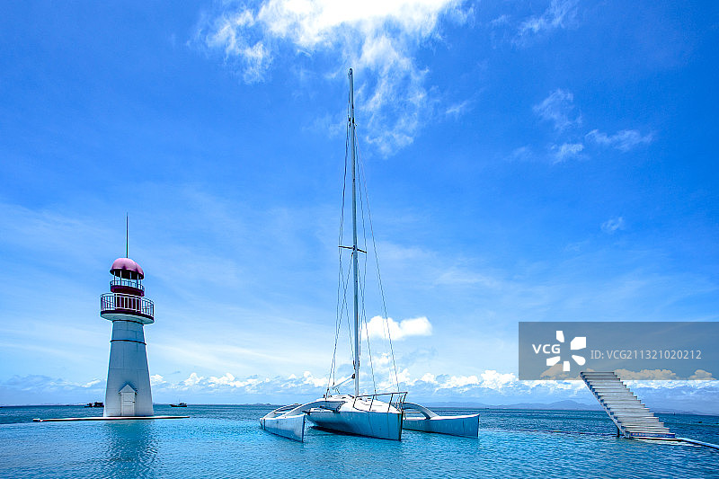 中国广东省茂名市电白区博贺镇放鸡岛图片素材