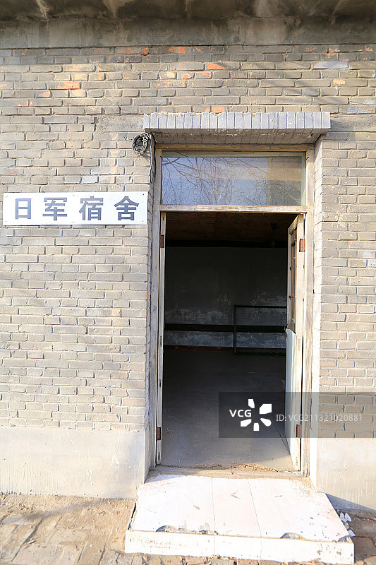 河北保定冉庄地道战遗址东展区——炮楼景区日军宿舍图片素材