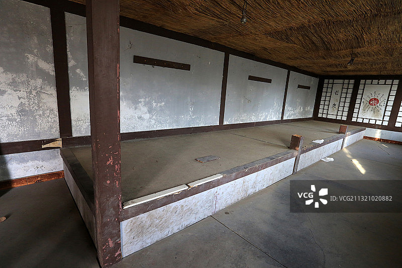 河北保定冉庄地道战遗址东展区——炮楼景区日军宿舍图片素材