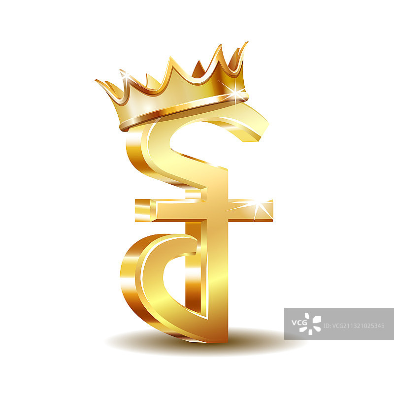 柬埔寨瑞尔货币符号与金色皇冠图片素材
