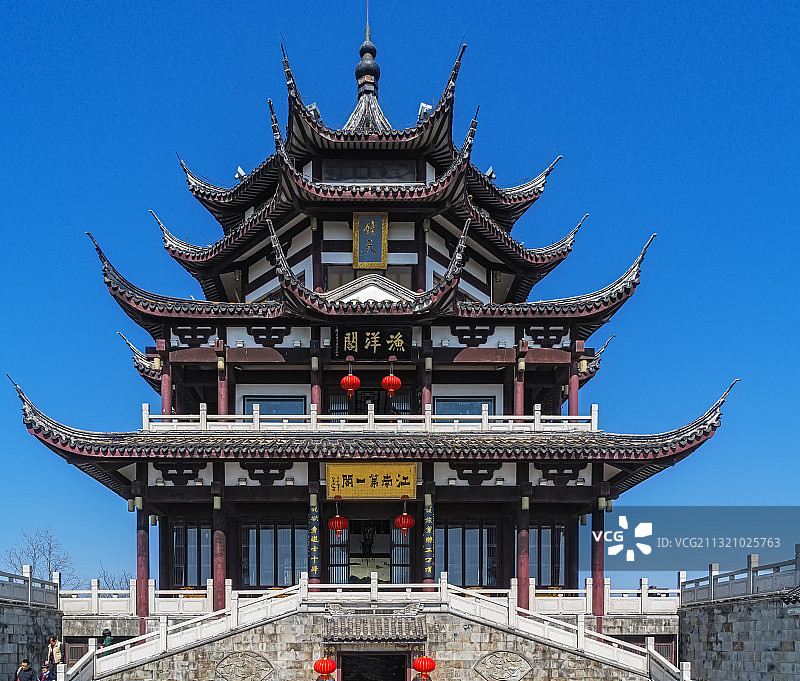 渔洋山风景区 渔洋阁图片素材