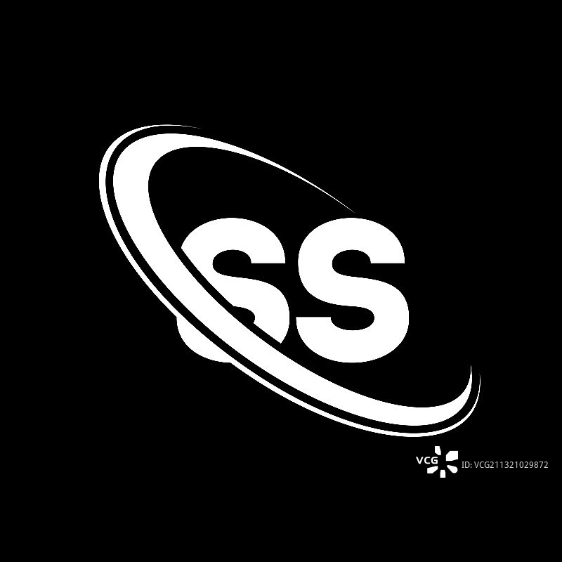 SS标志设计白色SS字母图片素材