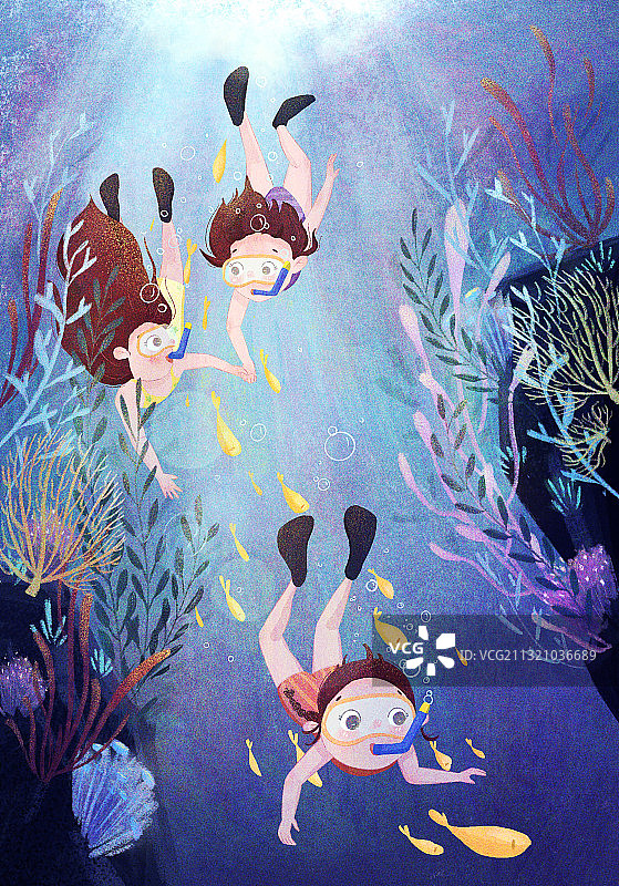 海底探险图片素材