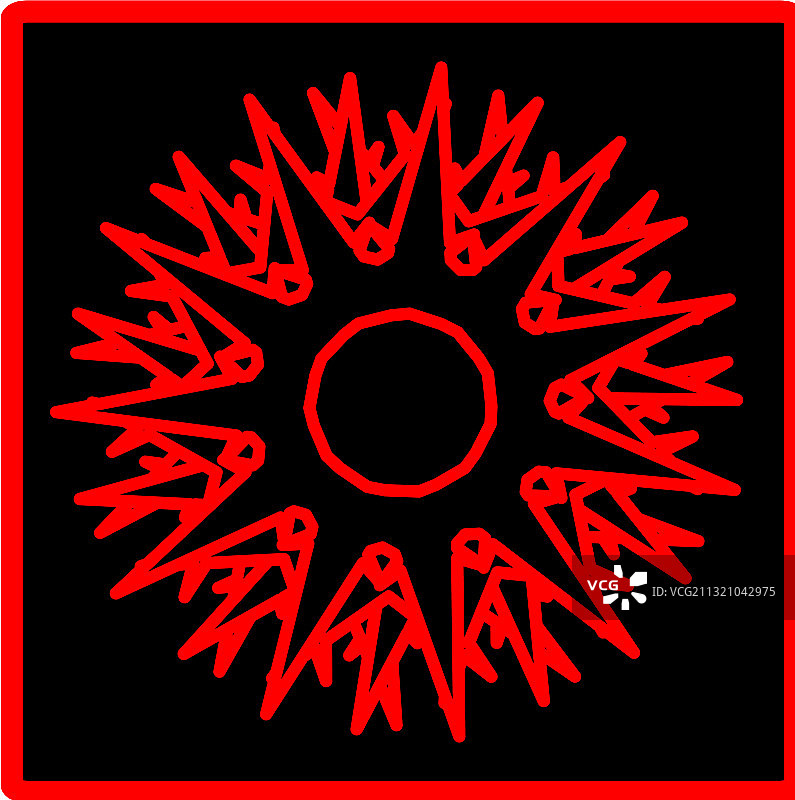 红蓝黄花曼陀罗图案图片素材