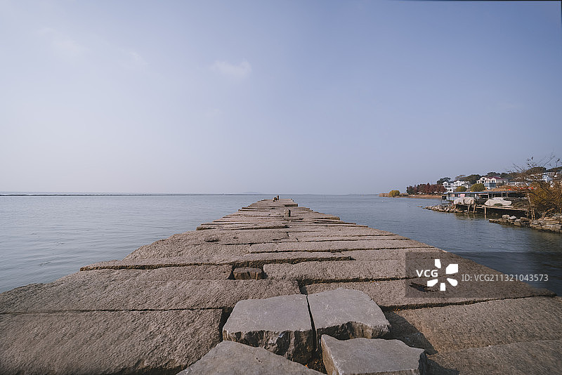苏州西山岛明月湾古村之古码头图片素材