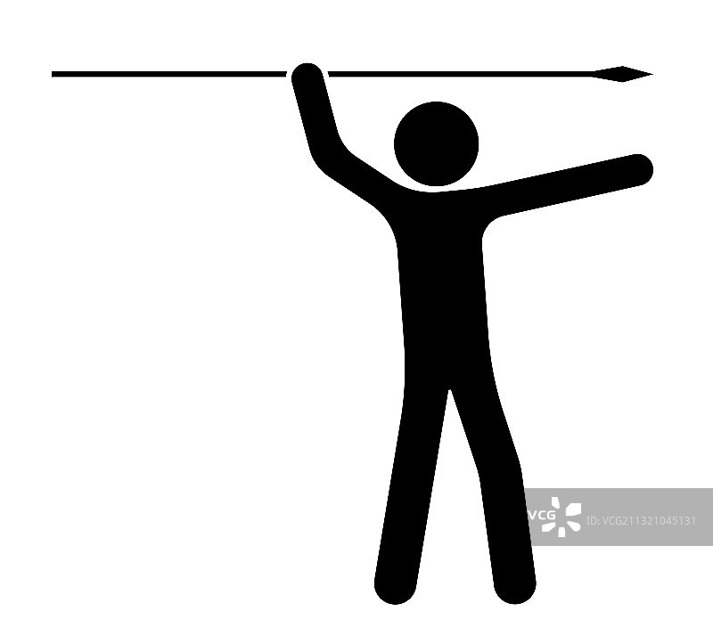 手持长矛的简笔画男人图片素材