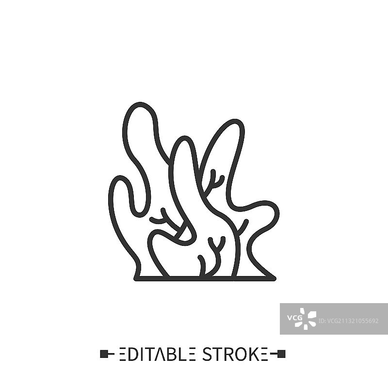 拉面汤沙拉超级食品海藻线条图标图片素材