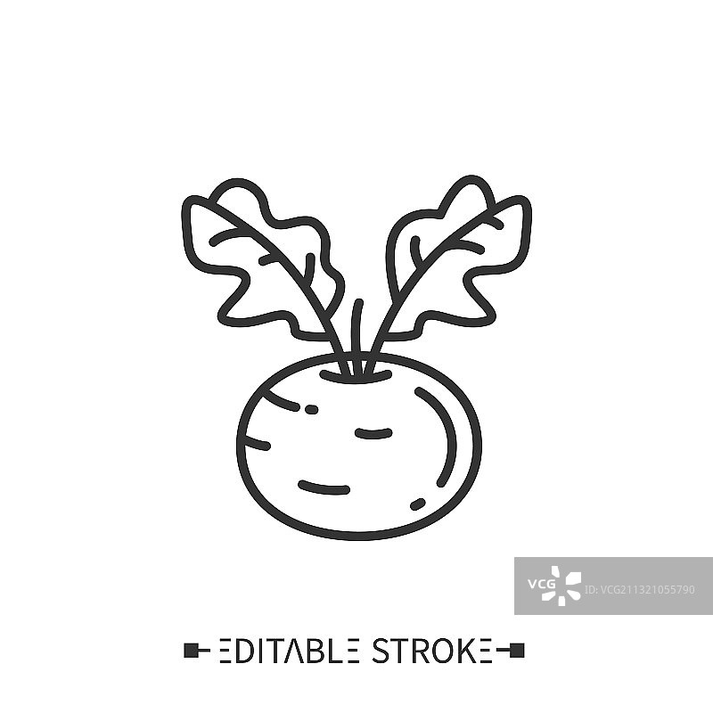 球茎甘蓝线条标志图片素材