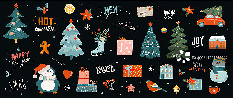 圣诞节装饰礼品合集图片素材