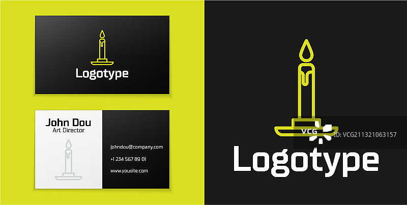 烛台燃烧蜡烛图标线条标志图片素材