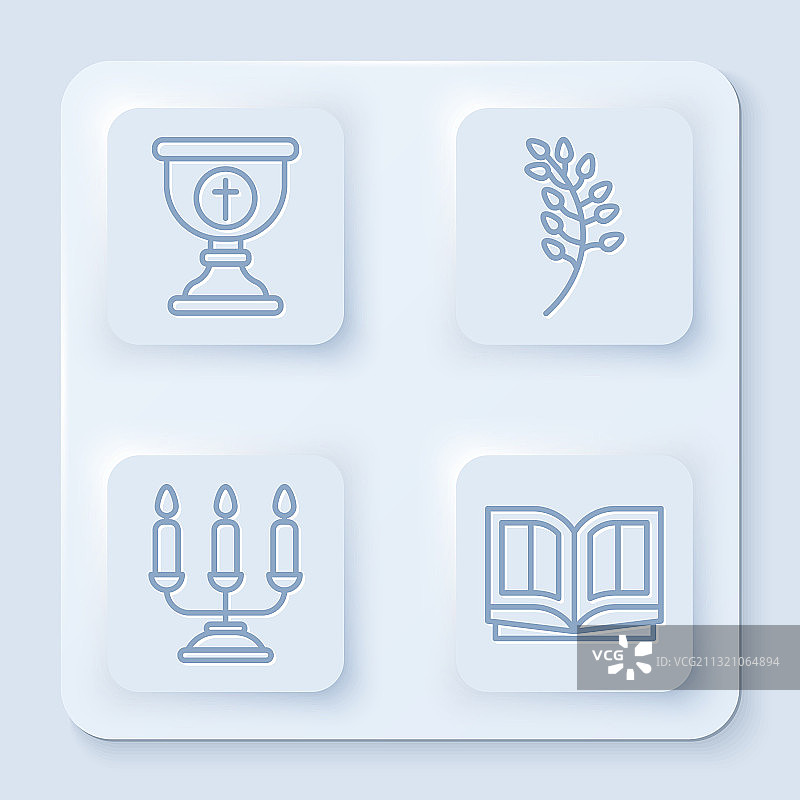 基督教圣杯柳叶组合图片素材