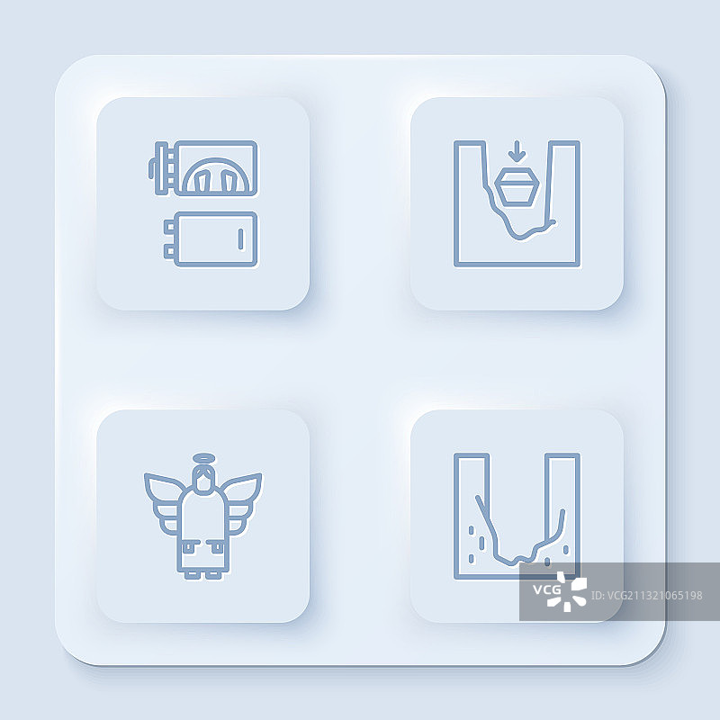 火葬场棺材墓地圣诞节线条设计图片素材