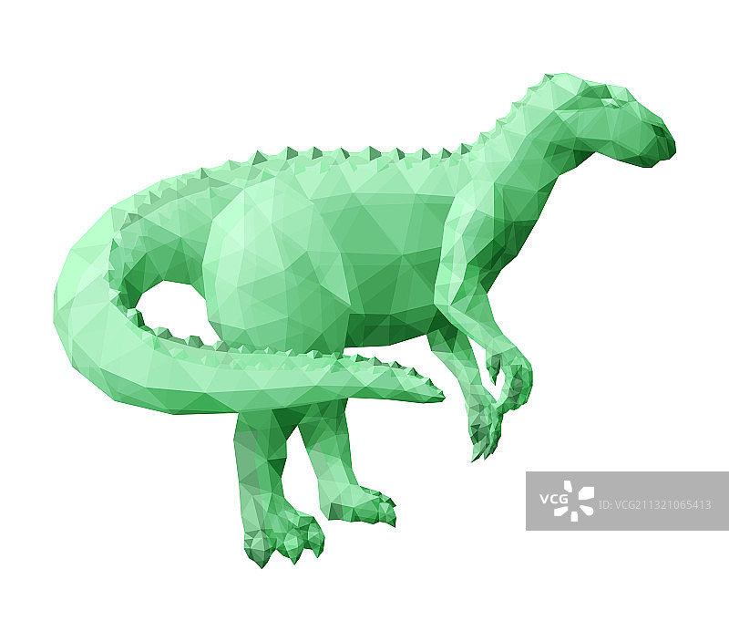 恐龙剪影低多边形艺术图片素材