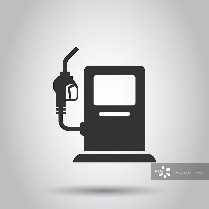 加油泵图标：扁平风格加油站标志图片素材