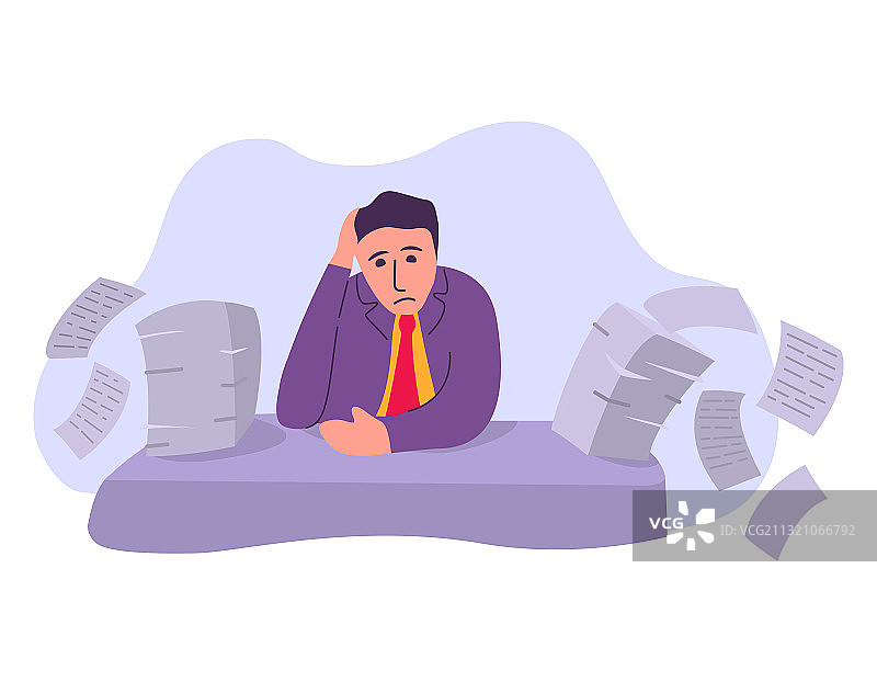 在办公室加班的经理图片素材