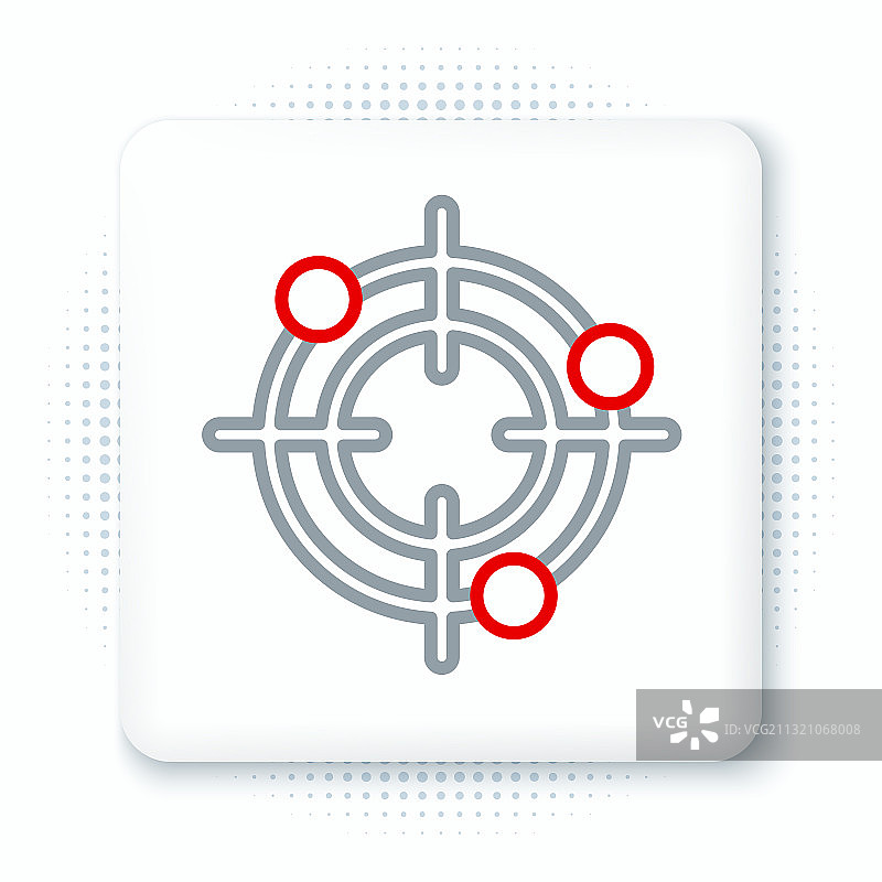 射击比赛运动目标线条图标图片素材