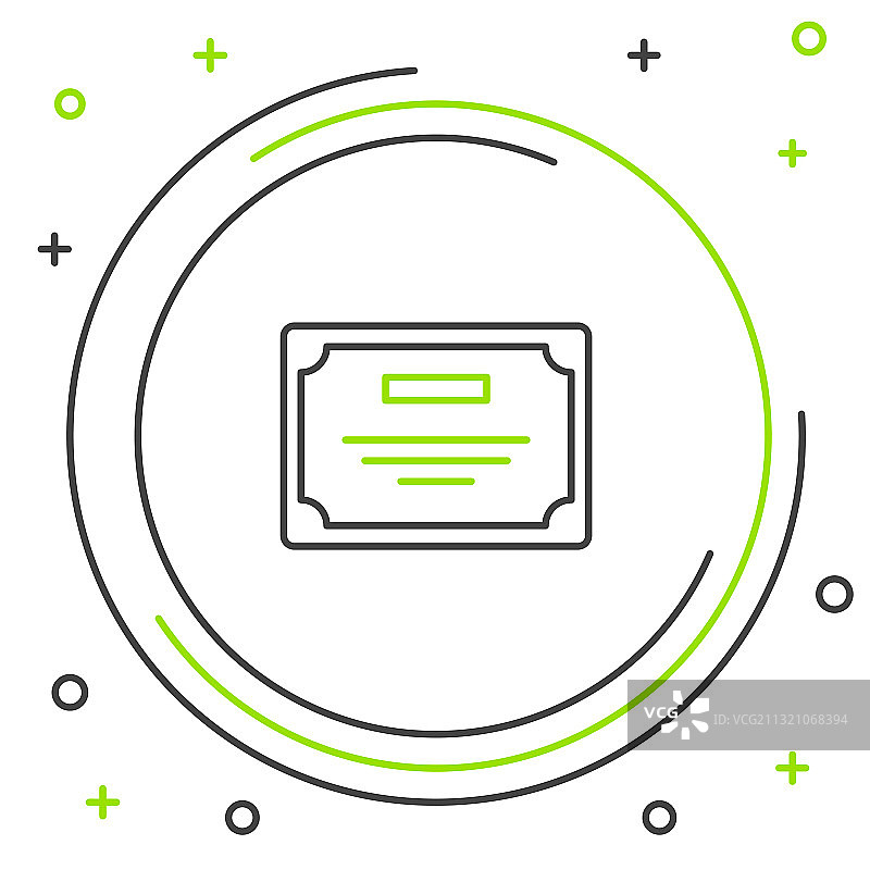 证书模板线条图标图片素材