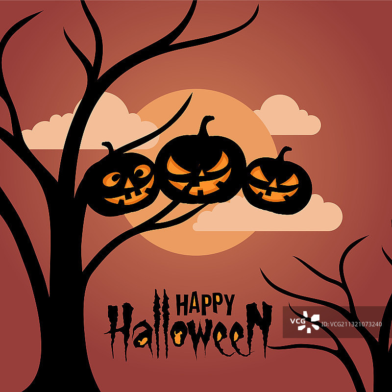 万圣节快乐背景图片素材
