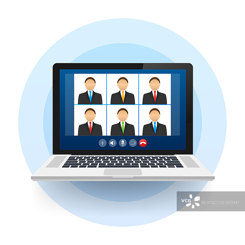 笔记本电脑上的来电视频图片素材