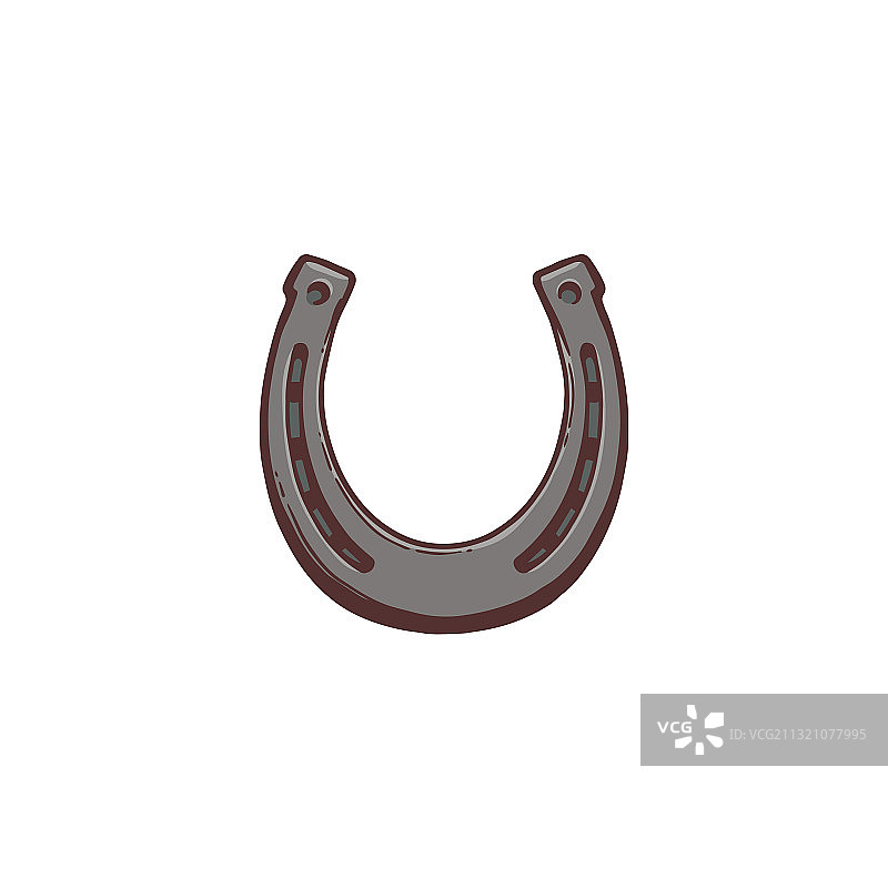 复古马蹄铁好运标志图片素材