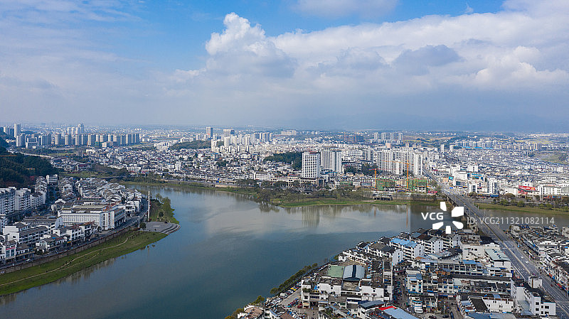 安徽黄山歙县城市风光图片素材
