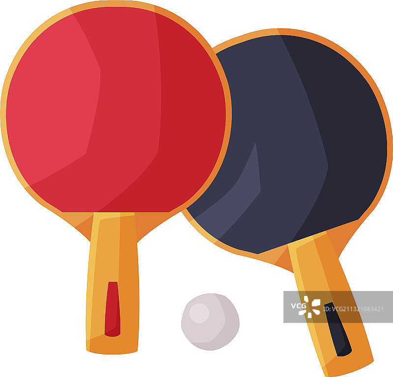 乒乓球拍与球健身运动图片素材