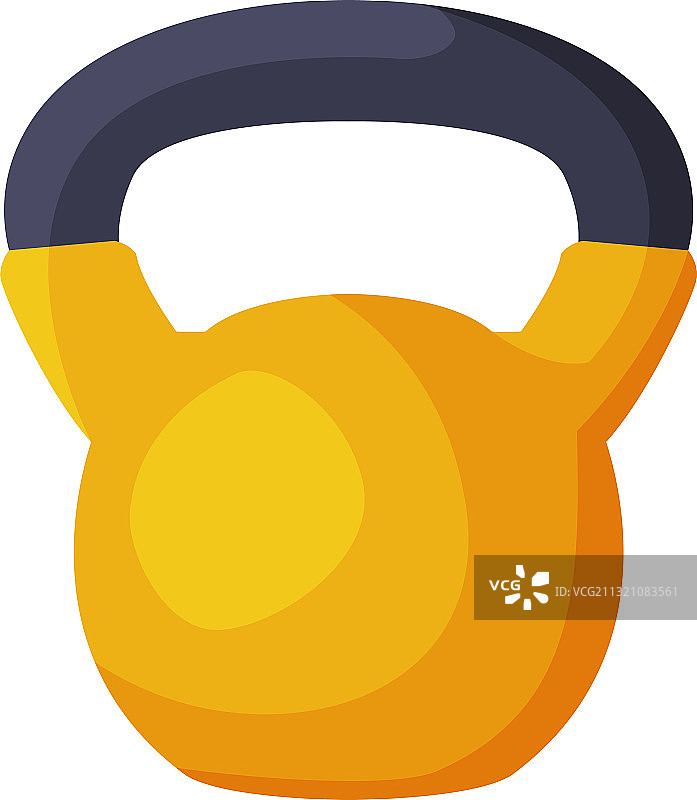 橙色壶铃健身运动器材图片素材