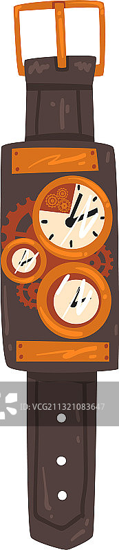 蒸汽朋克机械腕表古董图片素材