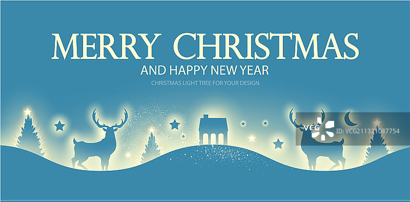 闪耀的圣诞及2021新年图片素材