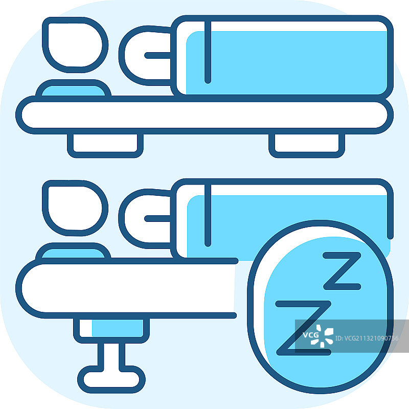 蓝色RGB颜色卧铺车厢图标图片素材
