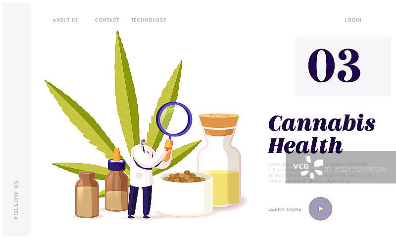 草药替代医学引导页模板图片素材