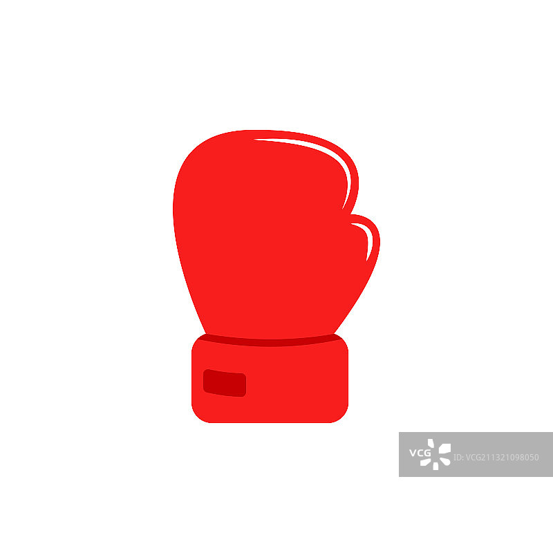 红色拳击手套卡通图标图片素材