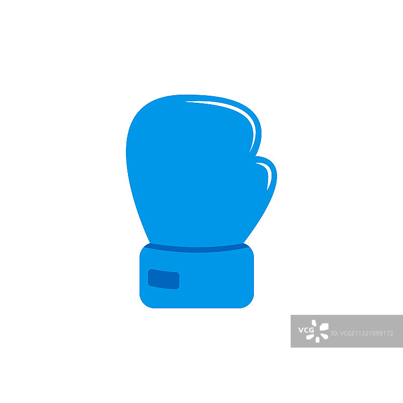蓝色拳击手套卡通图标图片素材