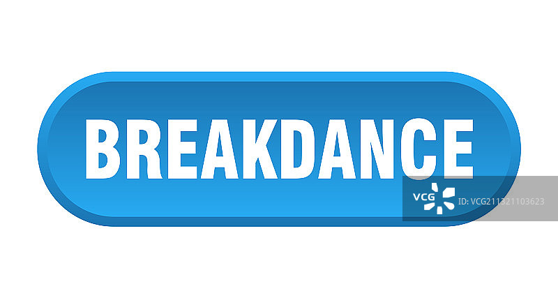 白色背景上的街舞按钮圆形标志图片素材