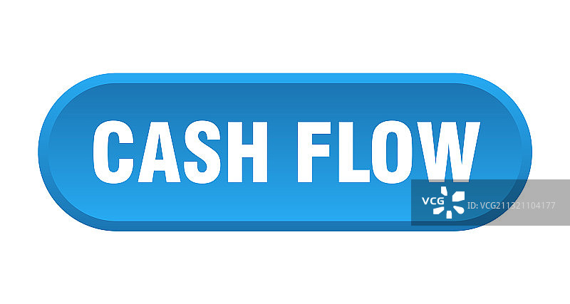 白色背景上的现金流按钮圆形标志图片素材