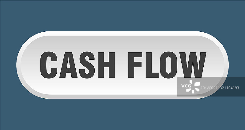 白色背景上的现金流按钮圆形标志图片素材