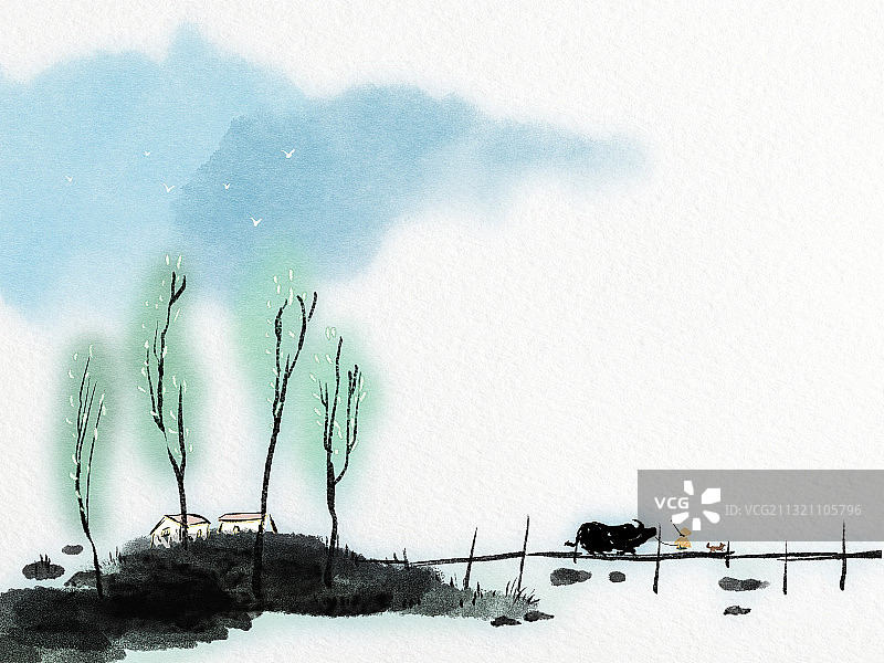 水乡童年风景图片素材