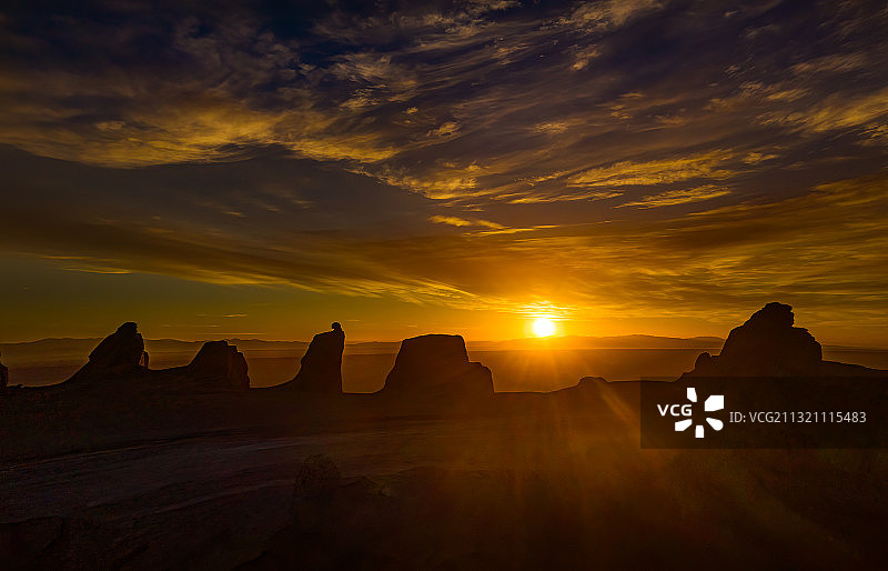 俄博梁之晨图片素材