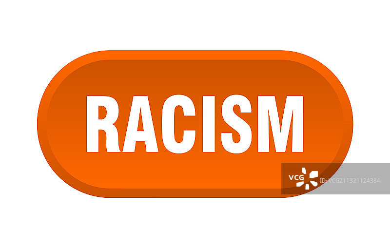 白色背景上的种族主义按钮圆形标志图片素材