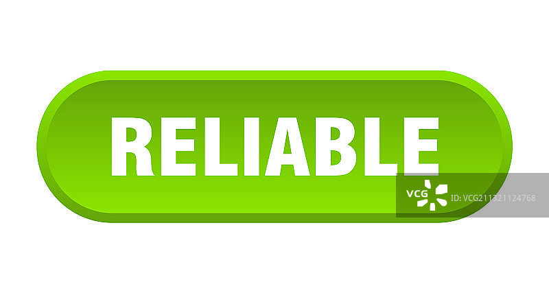 白色背景上的可靠按钮圆形标志图片素材