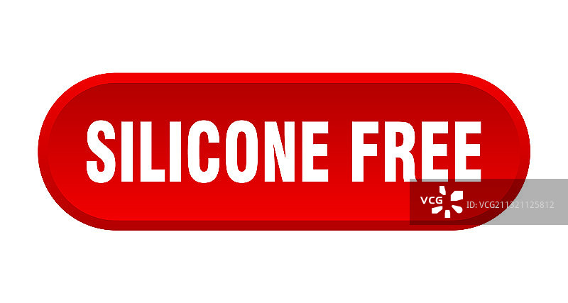 白色背景上的无硅胶圆形按钮标志图片素材