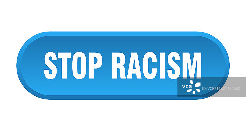 反对种族歧视圆角按钮标志图片素材