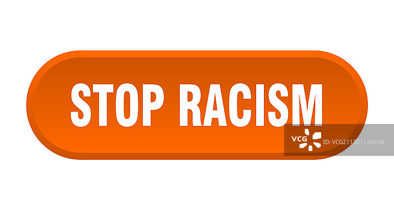 反对种族歧视圆角按钮标志图片素材