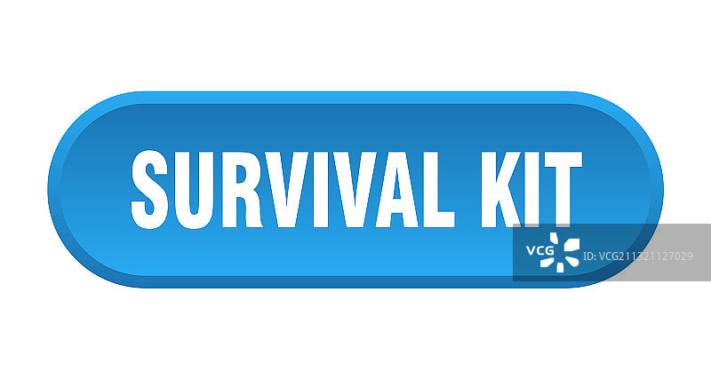白色背景上的生存工具包圆形按钮图片素材