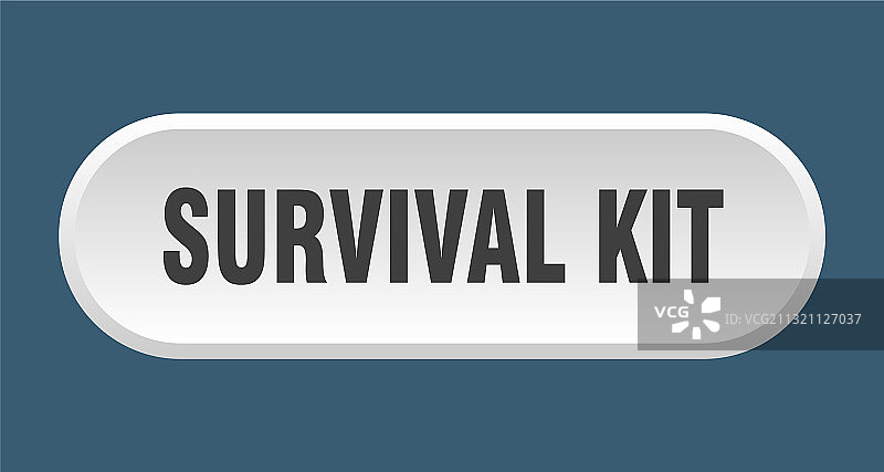 白色背景上的生存工具包圆形按钮图片素材