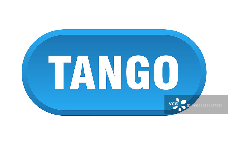 白色背景圆形探戈按钮标志图片素材